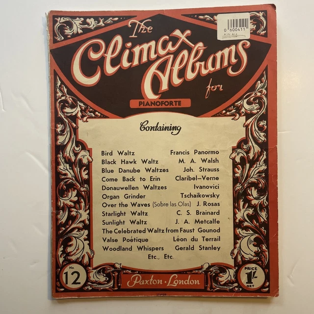 The Climax Albums for Pianoforte No 1 : Paxton