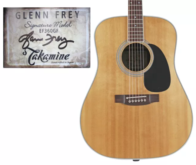 Glenn Frey The Eagles Signed Takamine Signature Acoustic Guitar w/ Case BAS LOA
