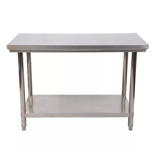 Table de travail en acier inoxydable Table de jardin 120 x 60 x 85 cm 2