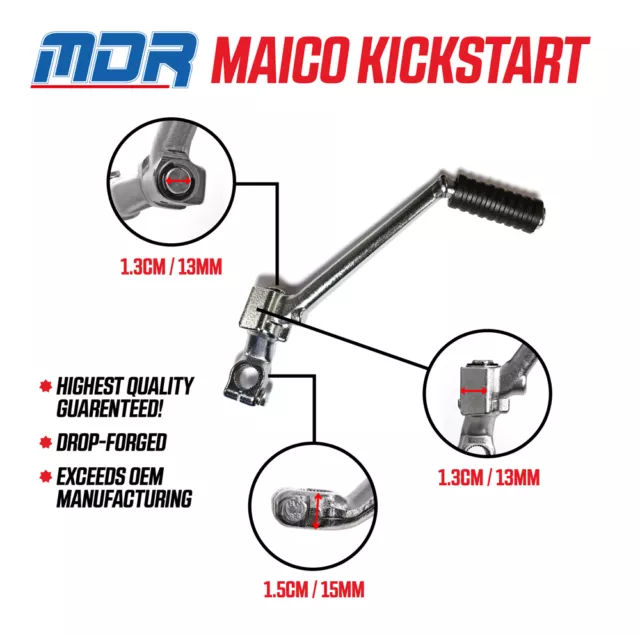 Maico Motocros MDR Pro Series Kickstartpedal 250 400 440 490 1975 - 1982 3