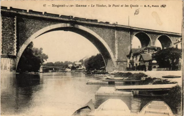 CPA AK NOGENT-sur-MARNE - Le Viaduc le Pont et les Quais (659385)