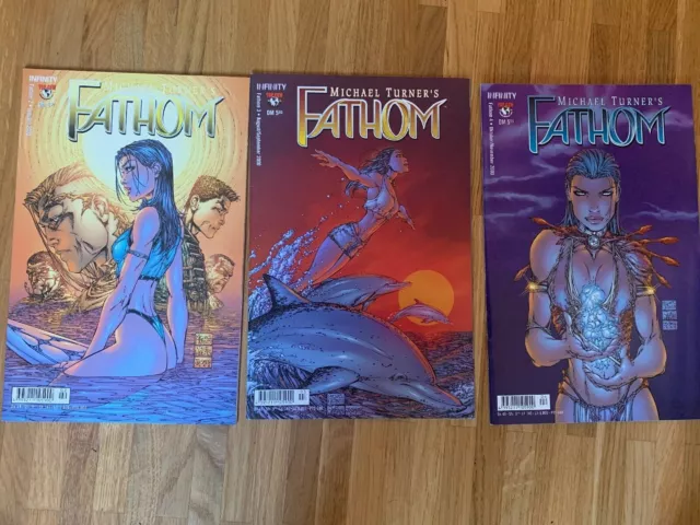 Infinity Comics (dt): Michael Turner’s Fathom #1-4(2000),inkl.Poster