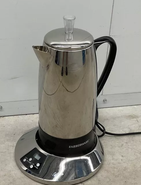 FARBERWARE MILLENNIUM 4-6-8 Cup Automatic Electric Percolator Coffee Pot  FPC280A