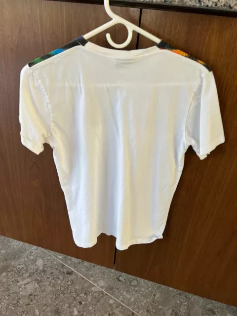 Marcelo Burlon Graphic T Shirt White With Multiple Colors Boys Size:XLarge 12 2