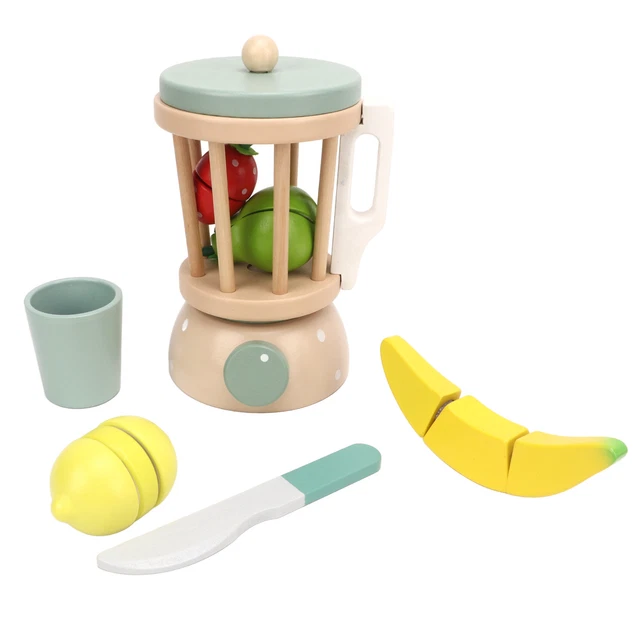 Wooden Juicer Toy Set Educational Interaction High Simulation Wood Blender Wooden Juicer Toy Set Educational Interaction High Simulation Wood Blender