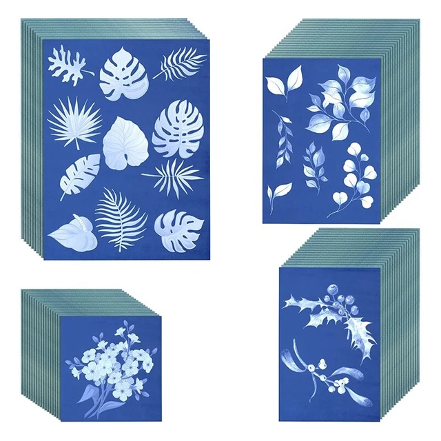 100 hojas papel azul papel solar A4 A5 A6 papel de dibujo solar Sensitives S3P7