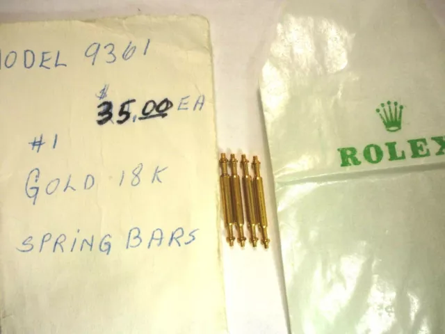 Rolex Ladies President 6917 18K Gold Spring Bar 23-9296 13mm Price for one  piece