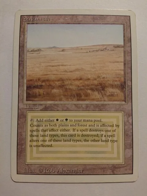 Carte Magic Savane Savannah Revised NM Dual Land MTG