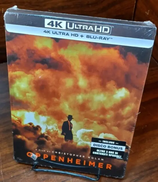 Oppenheimer w. Steelbook (4K UHD + Blu-ray, EU Import, Region Free)  NEW/SEALED