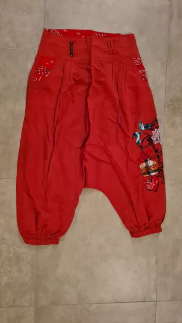 Pantaloni Baggy Donna Desigual Tg.46 Perfetti, Aragosta,Come Nuovi !!