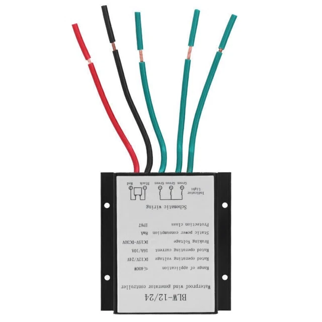 Neuf 12/24V Éolienne Générateur Automatique Charge Contrôleur Régulateur IP67
