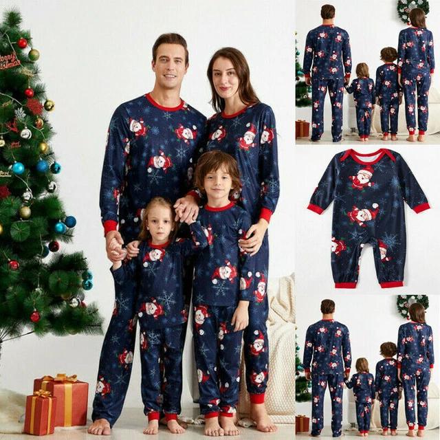 Family Matching Adult Kid Christmas Pyjamas Xmas Nightwear Pajamas PJs Set
