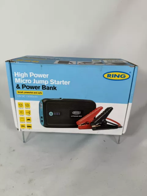 RING Fast Charge Battery Jump Starter  13000mAh Power Bank 6L Petrol 3L Diesel