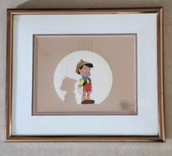 Pinocchio Sericel by Walt Disney  W/COA