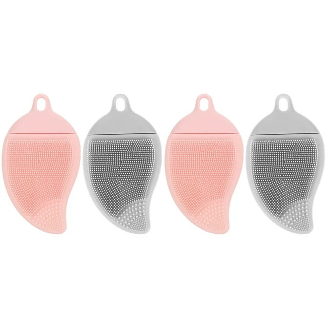 4 pezzi in silicone pennello facciale cuoio capelluto silicone scrubber