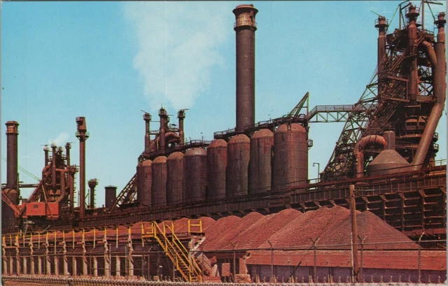Pueblo CO Colorado Fuel & Iron Co Blast Furnaces postcard N550