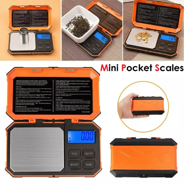 Mini Pocket Scales Electronic LCD Digital Display Weighing Scales Gold Jewelry