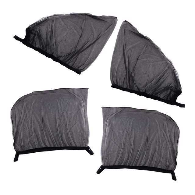 4Pcs Car SUV Window Mesh Car Sun Shade Cover Front Rear Anti-mosquito Shade Net