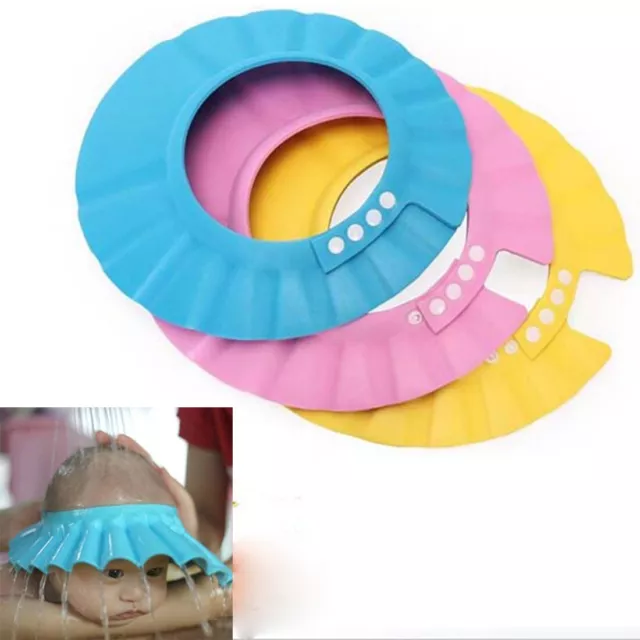 New Soft Baby Kids Children Shampoo Bath Bathing Shower Cap Hat Wash Hair