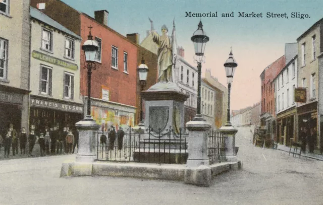 a irish sligo market street eire old antique postcard ireland collecting