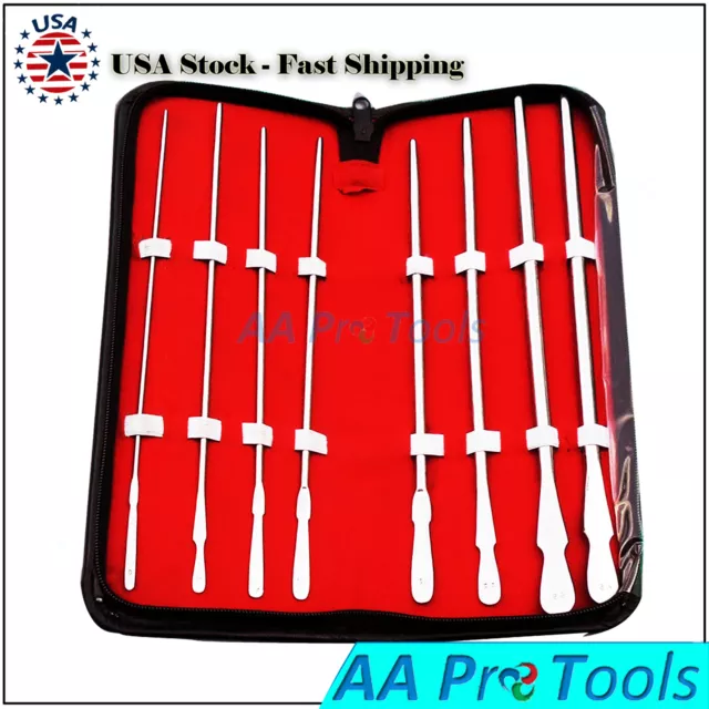 Dittel Urethral Sounds Set of 8 Pieces Uterine Sounds Surgical Stainless Steel Dittel Urethral Sounds Set of 8 Pieces Uterine Sounds Surgical Stainless Steel