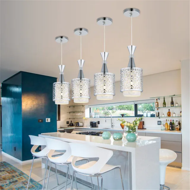 LED Ceiling Light Modern Crystal Iron Pendant Lamp Dining Room Chandelier Decor