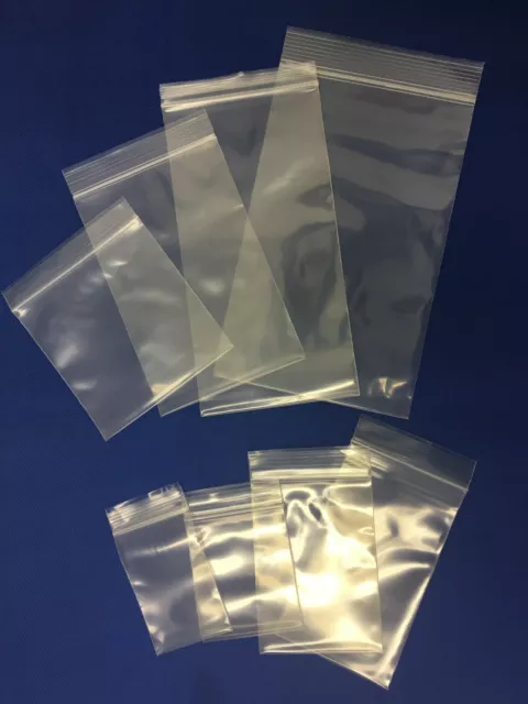 2x3 to 24x24 Clear Zipper Seal Zip Lock Top Reclosable Poly Plastic Bags 4Mil