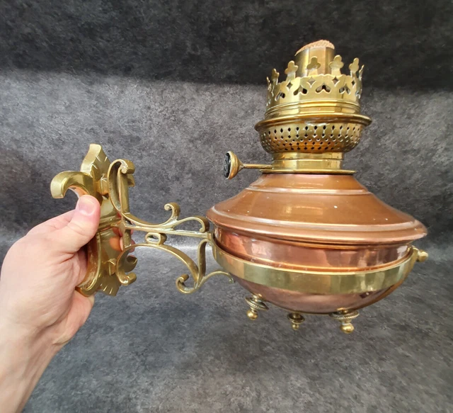 Lampe Maritime En Cuivre AGA Circa 1910 - Pièce De Collection Nautique Rare