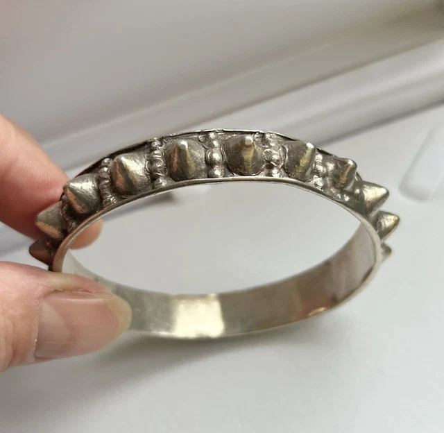 Bracelet En Argent Massif - Bijou Vintage élégant - Occasion (argent Testé) - Modèle Sobre Ou Ouvragé