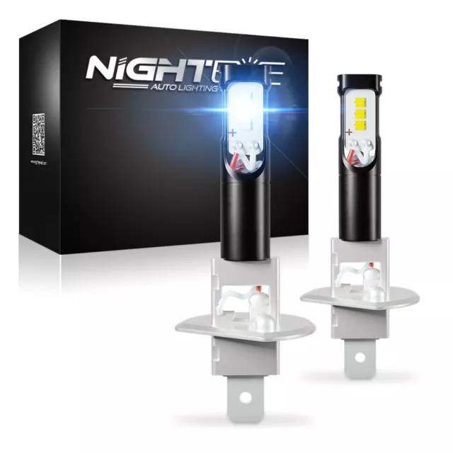 Nighteye H1 LED Auto Nebelscheinwerfer DRL Umbausatz Birne 6000K Weiß 1600Lm DE