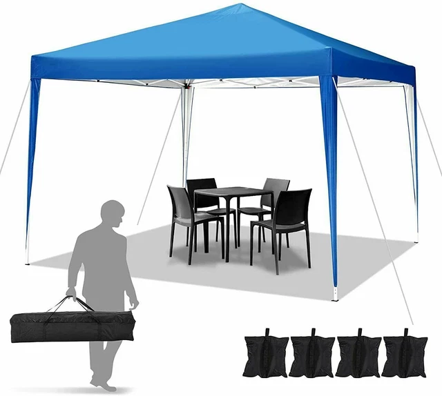 3x3m Pavillon Faltpavillon Wasserdicht Popup Gartenzelt Partyzelt mit 4 Sandsack 8