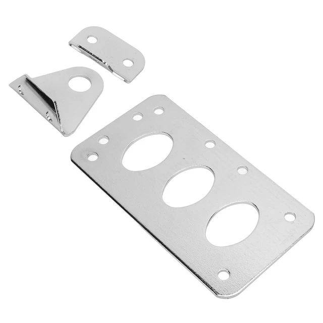 NUOVO argento kit staffa luce freno moto universale licenza montaggio laterale