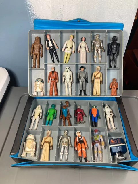 Vintage Star Wars Kenner Case COMPLETE SET of Original Figures Luke Boba Fett