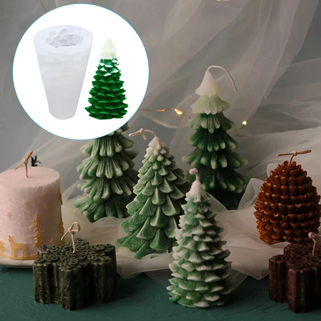 Molde de silicona duradero ampliamente utilizado molde de árbol de Navidad mousse molde de jabón para velas