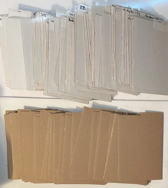 106x Comic Book Dividers 7 1/4 x 11 1/4 Cardboard White And Brown 106 Total