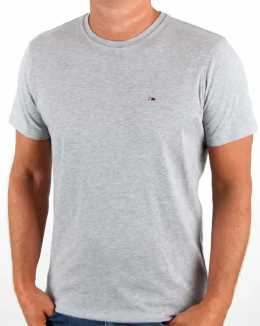 Tommy Hilfiger Cotton Crew Neck T-Shirt - Light Grey Heather - BNWT