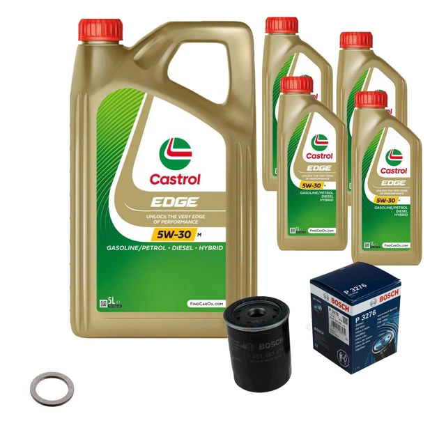 Kit De Vidange (Huile + Filtre) MANNOL/BOSCH Pour Honda Jazz III 1.2/1.3 - 5L 5W-30 - Neuf Avec Vis De Vidange