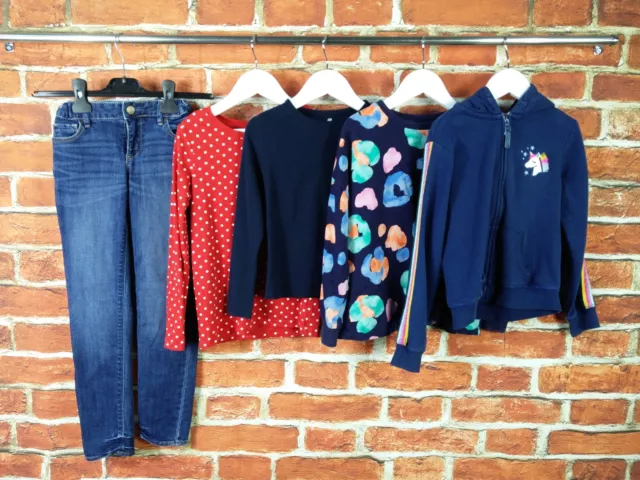 Girls Bundle Age 6-7 Years H&M Gap Next M&S Long Sleeve Tee Jeans Hoodie 122Cm