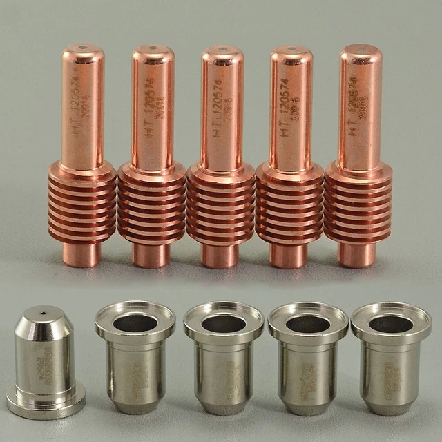Pièces de rechange de buse plasma 10x/set 120574 électrode durable