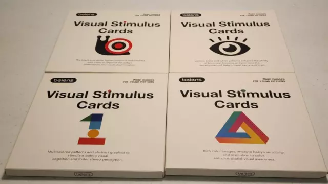 4 Sets Beiens Visual Stimulus Flash Cards Baby's Brain Development
