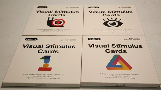 4 Sets Beiens Visual Stimulus Flash Cards Baby's Brain Development