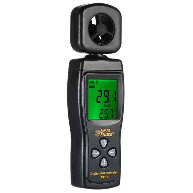 Anemometer LCD Digital Wind Speed Air Velocity Meter E3T9