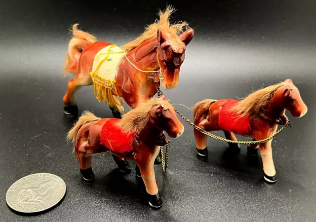 (3) Vintage Ceramic Horse Figurines Souvenir SET Kentucky Dam State Park EXCEL