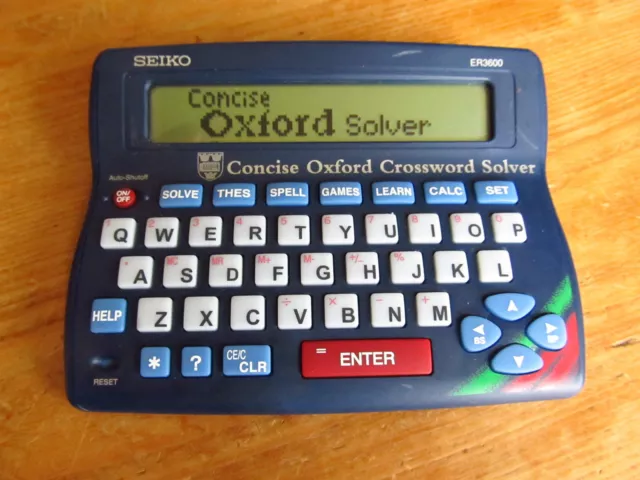 Seiko ER3600 Oxford Crossword Solver, WORKING but READ DESCRIPTION