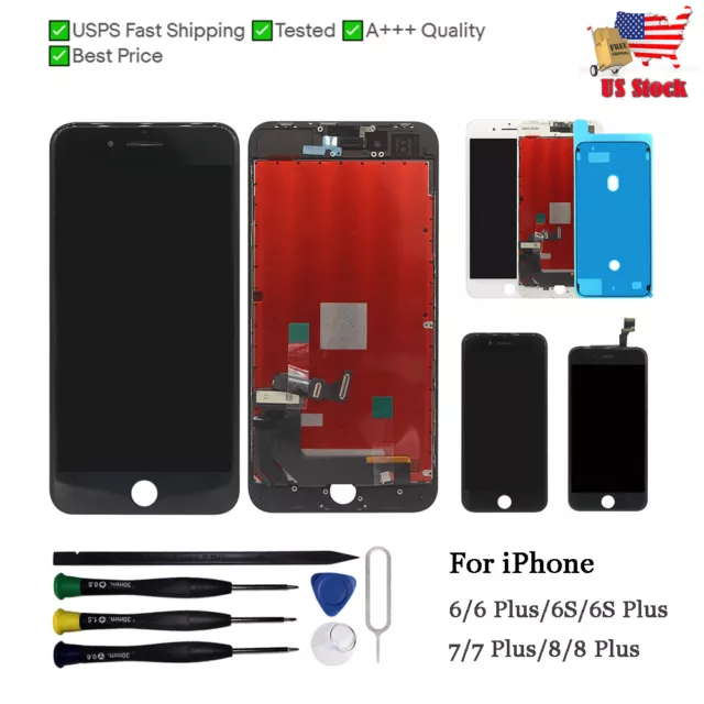 LCD Display Touch Screen Digitizer Replacement For iPhone 6 6S 7 8 Plus Lot Tool