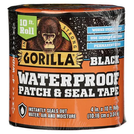 Gorilla Glue 4612502 Roof Repair Tape,Black,4" X 10 Ft. Size