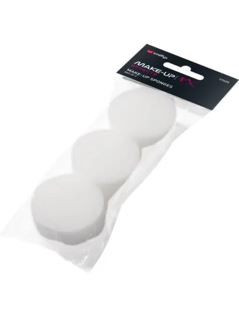 Blanco 3 Paquete Espuma Esponjas - Maquillaje Fx Essentials para Cara Pintura De