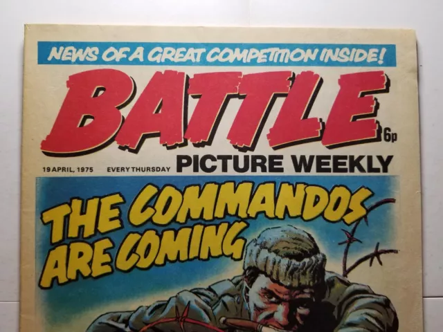 Battle Picture Weekly #7 VF/NM (Apr 19 1975, IPC UK) Rat Pack, Commandos Coming 2