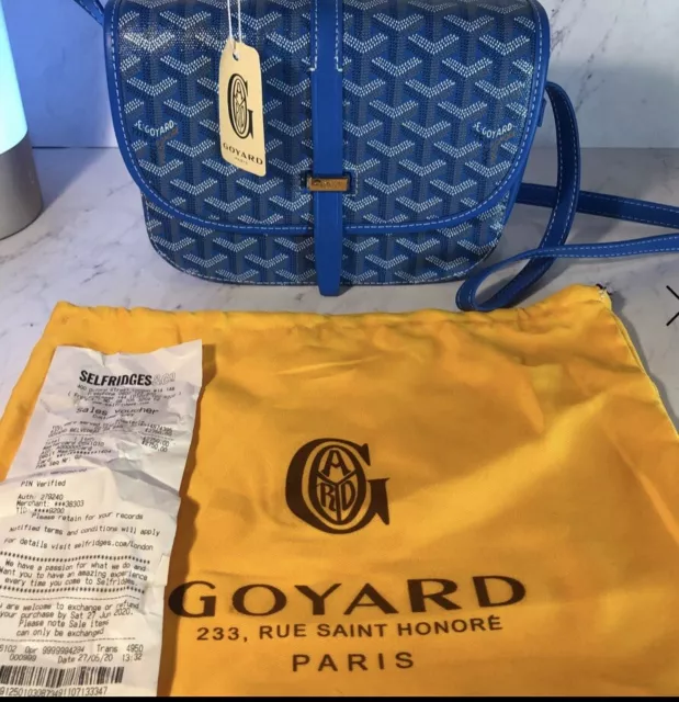 GOYARD GOYARDINE BELVEDERE II Sky Blue PM Messenger Bag 400.00 PicClick UK