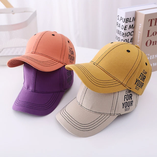 Fitted Cap Letter Print protezione solare bambini Twill Fitted Cap leggero